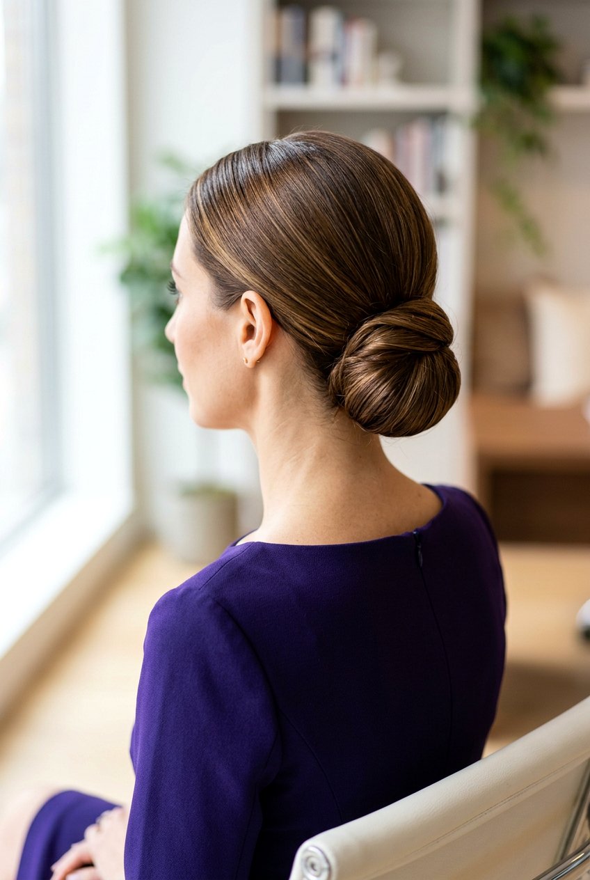 Chignon Updo - 20 polished hairstyle for job interview - 20 polished hairstyle for job interview