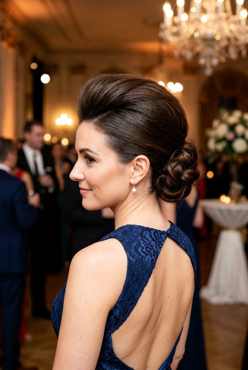 Chignon With Volume At Crown - 20 classic chignon hairstyle - 20 classic chignon hairstyle