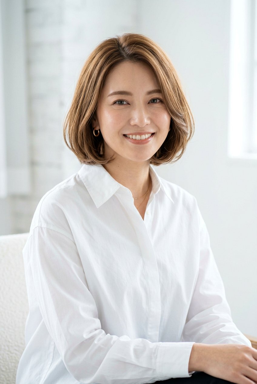 Chin Length Airy Bob - 20 airy bob for mature fine hair - 20 airy bob for mature fine hair