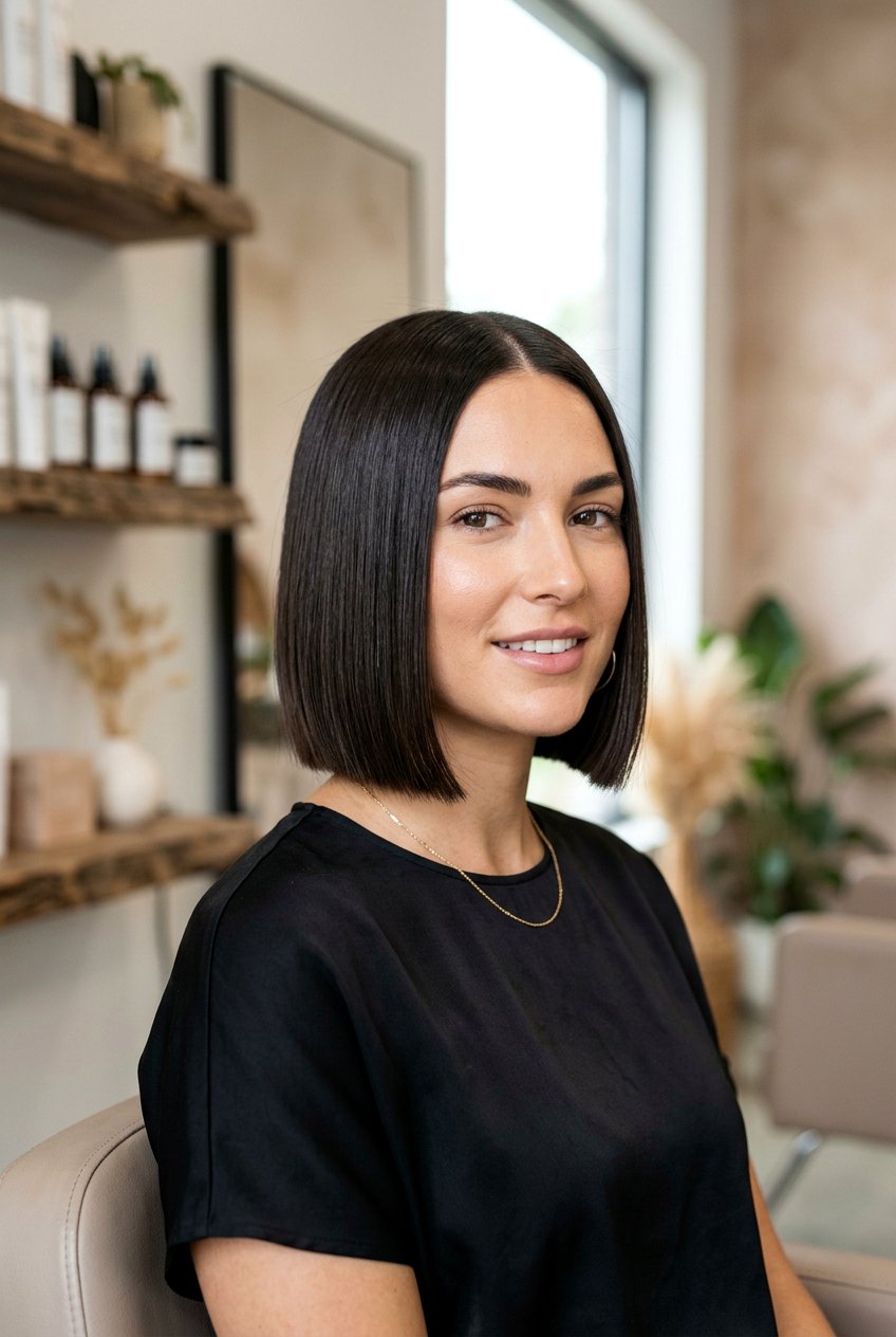 Chin Length Bob - 20 straight hairstyles for short hair - 20 straight hairstyles for short hair