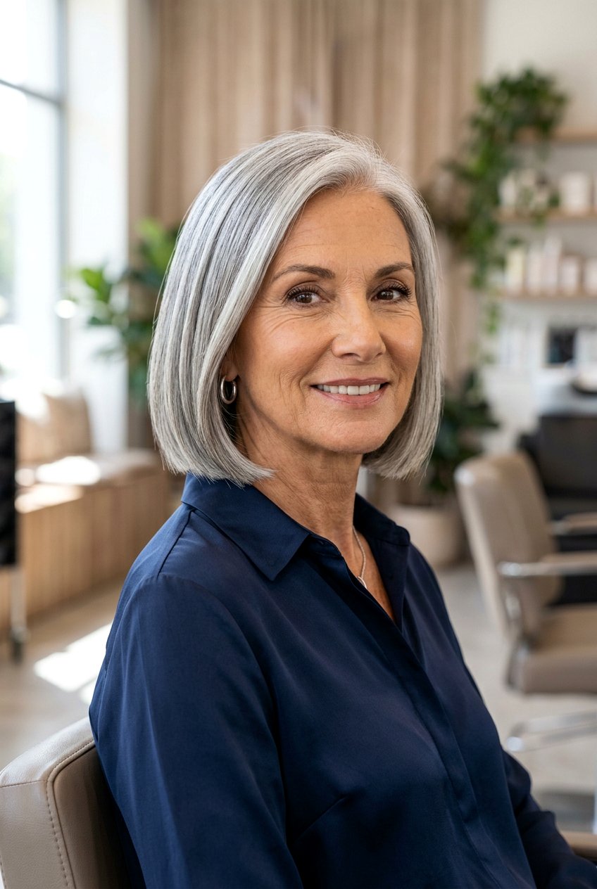 Chin Length Bob - 20 rejuvenating hairstyles for women over 50 - 20 rejuvenating hairstyles for women over 50