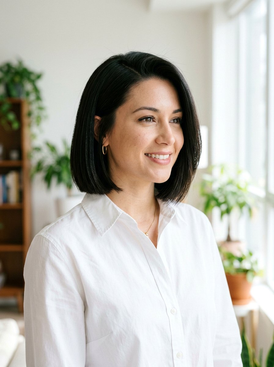 Chin Length Bob Haircut - 20 polished haircut for professional women - 20 polished haircut for professional women