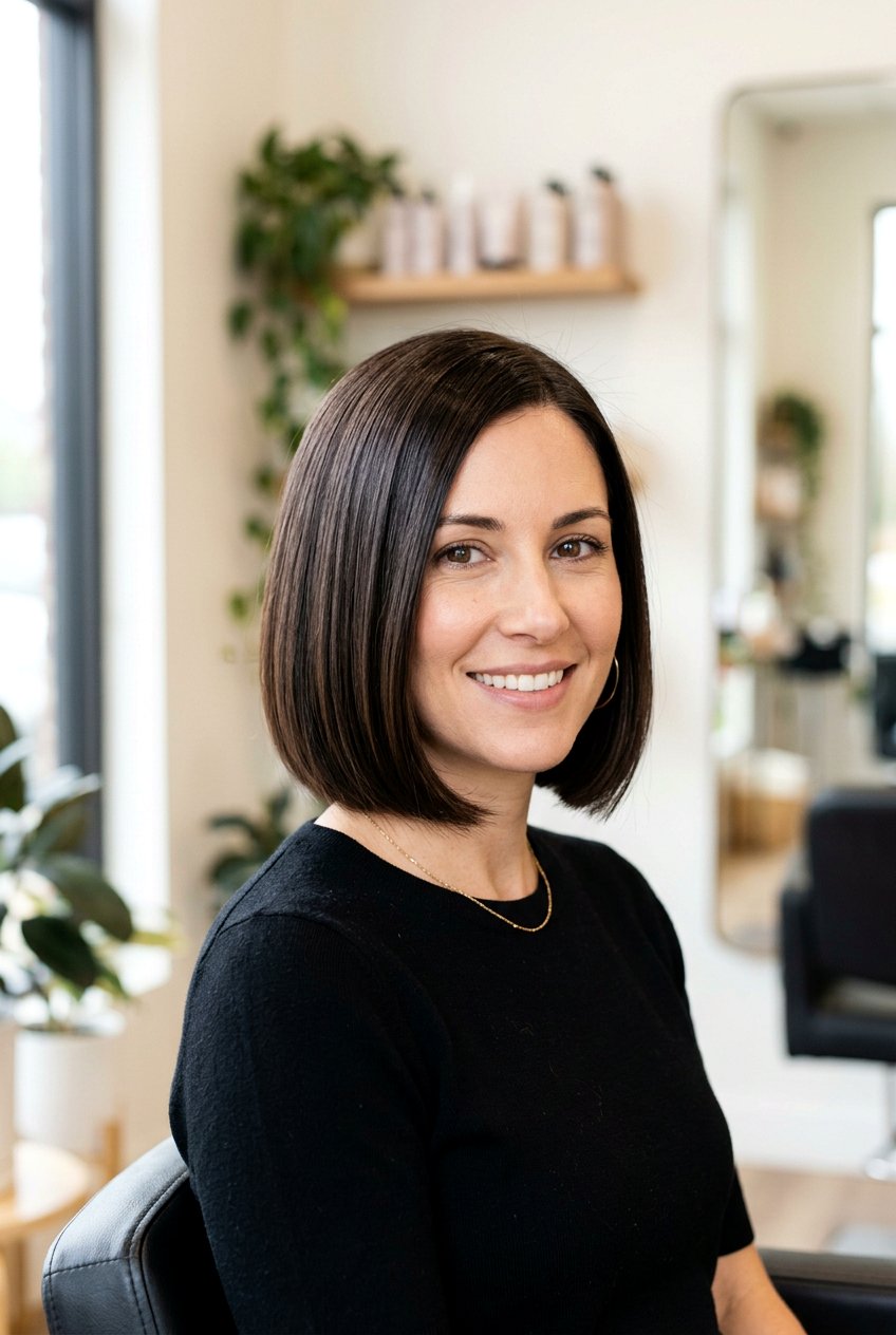 Chin Length Bob Haircut - 20 haircuts for heart shaped face - 20 haircuts for heart shaped face