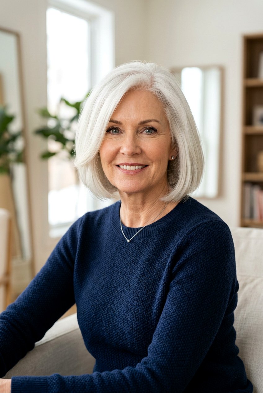 Chin Length Bob Haircut - 20 short hairstyles for women over 50 - 20 short hairstyles for women over 50