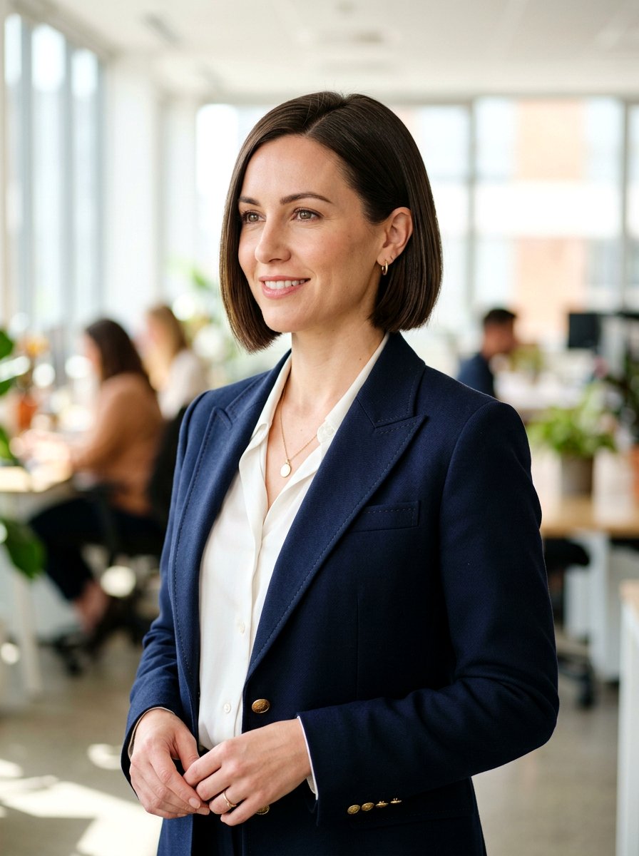 Chin Length Bob Haircut - 20 elegant haircut for office women - 20 elegant haircut for office women