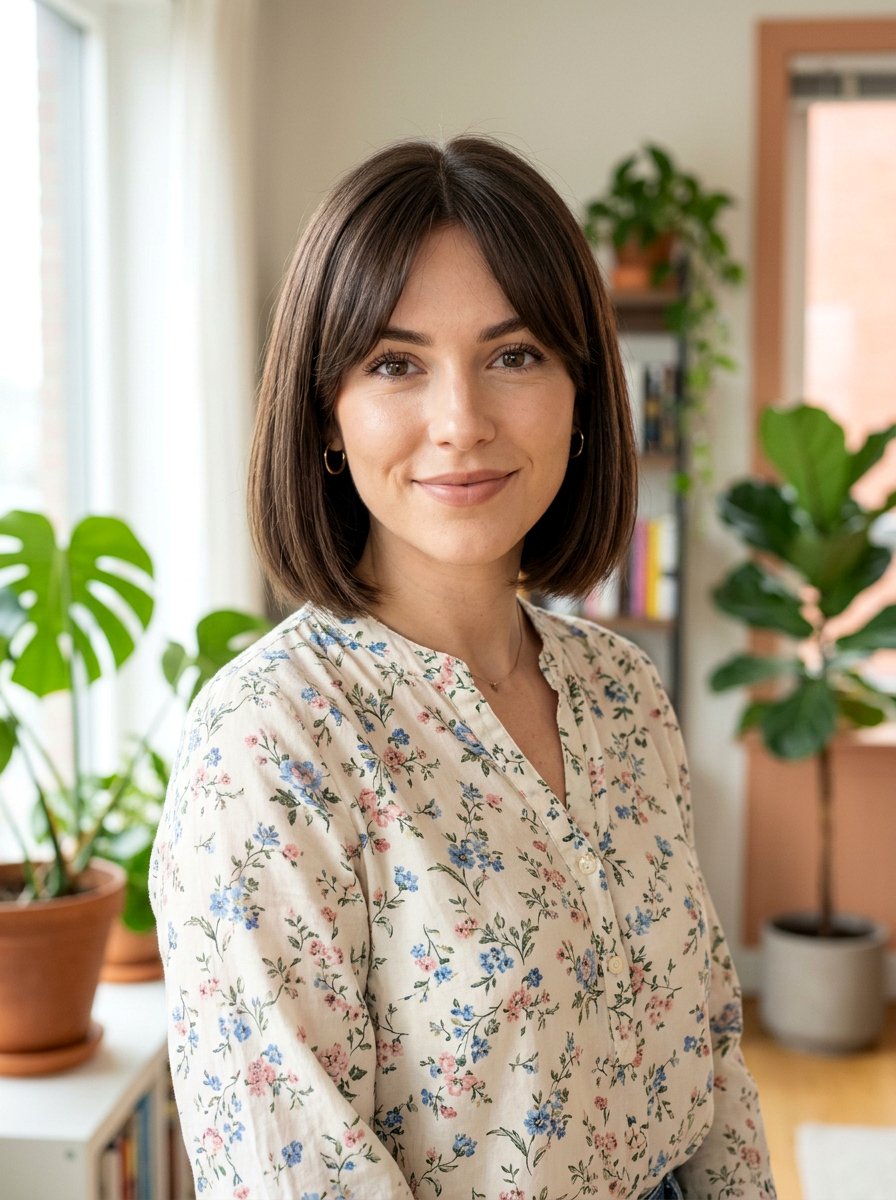 Chin Length Bob With Curtain Bangs - 20 straight chin length bob for fine hair - 20 straight chin length bob for fine hair