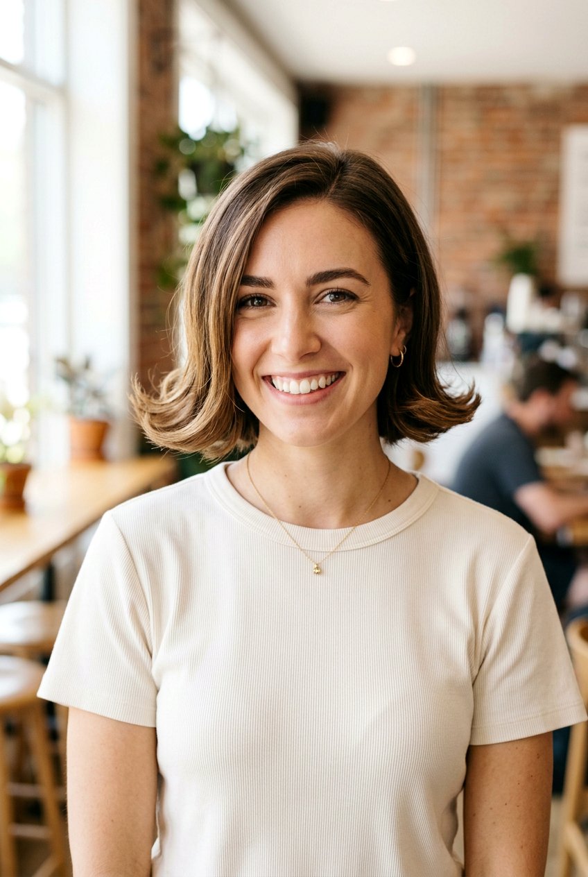 Chin Length Bob With Slight Flip - 20 sleek chin length bob - 20 sleek chin length bob