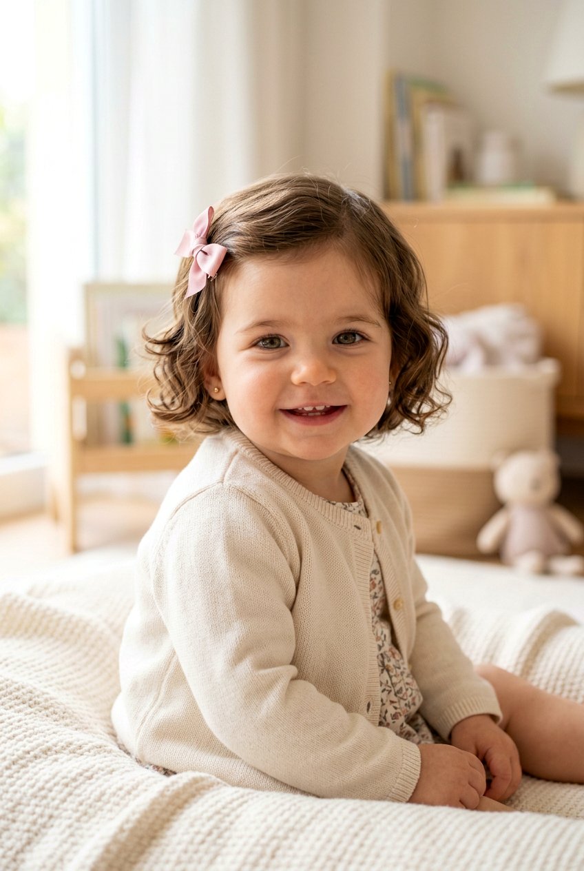 Chin Length Bob - 20 first haircut ideas for baby girls - 20 first haircut ideas for baby girls