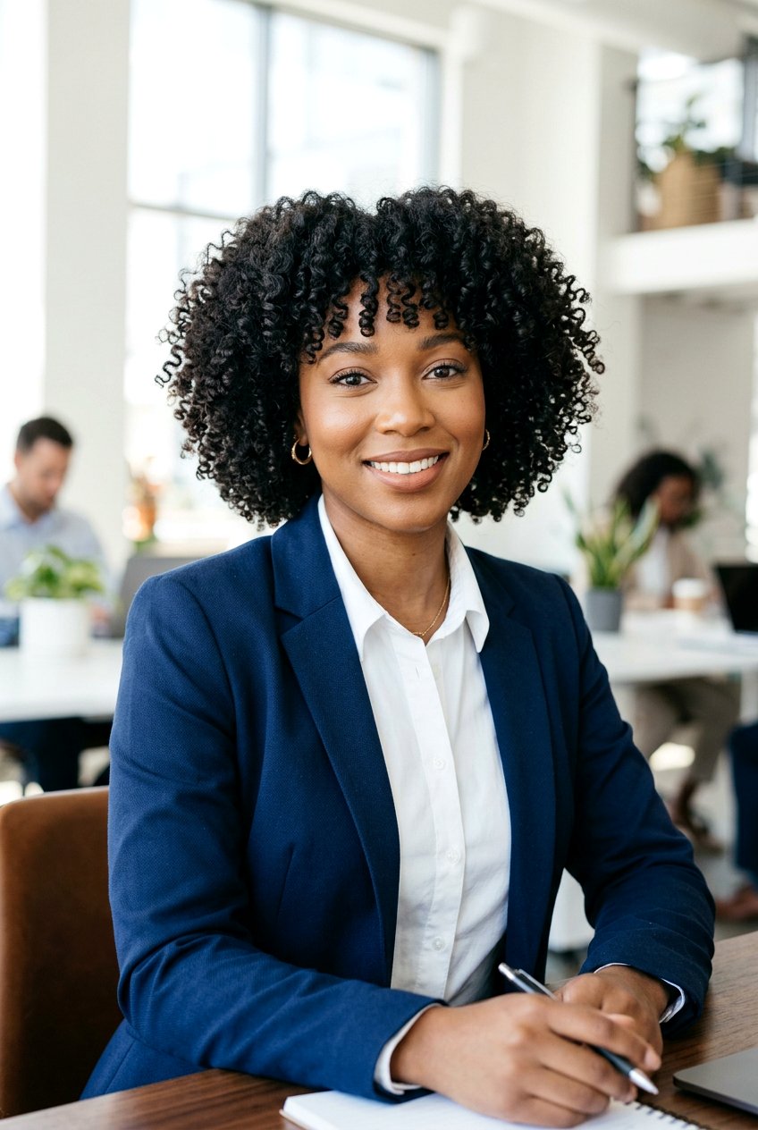 Chin Length Curly Afro Bob - 20 curly afro bob haircut - 20 curly afro bob haircut