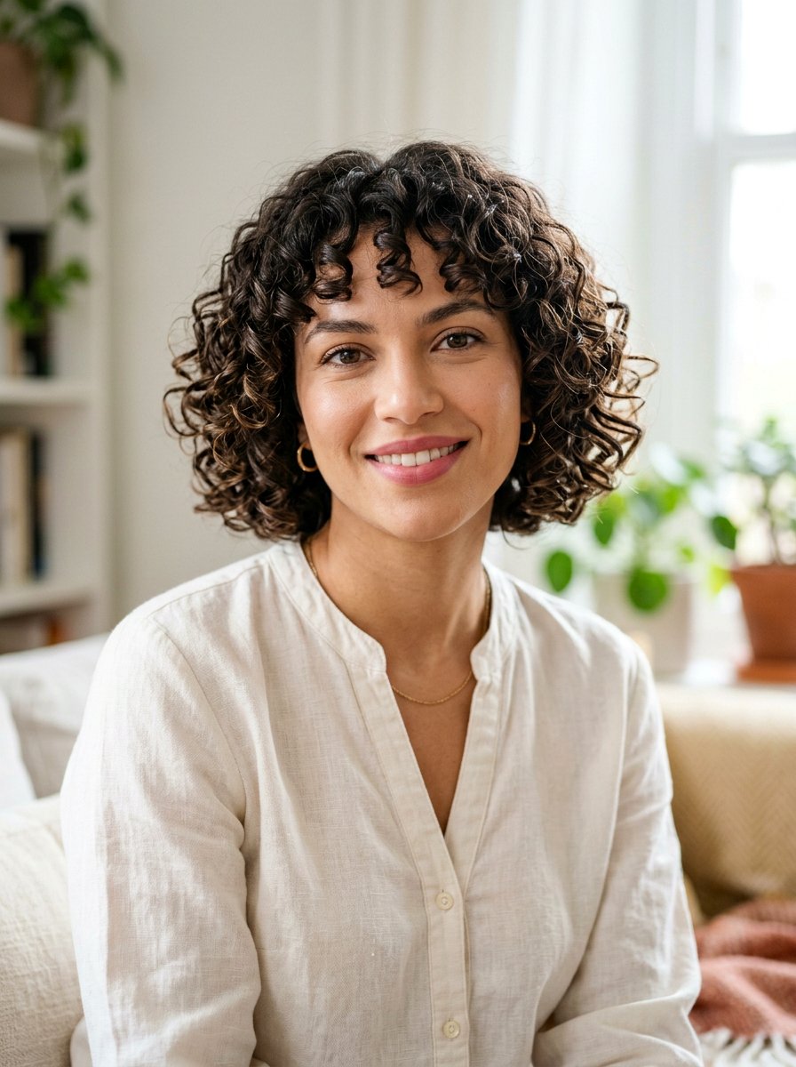 Chin Length Curly Bob - 20 curly bob haircut for mature fine hair - 20 curly bob haircut for mature fine hair
