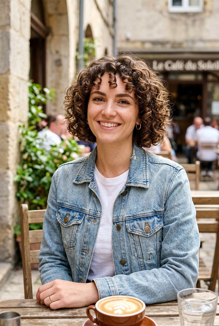 Chin Length Curly Bob - 20 low maintenance haircut for curly thick hair - 20 low maintenance haircut for curly thick hair