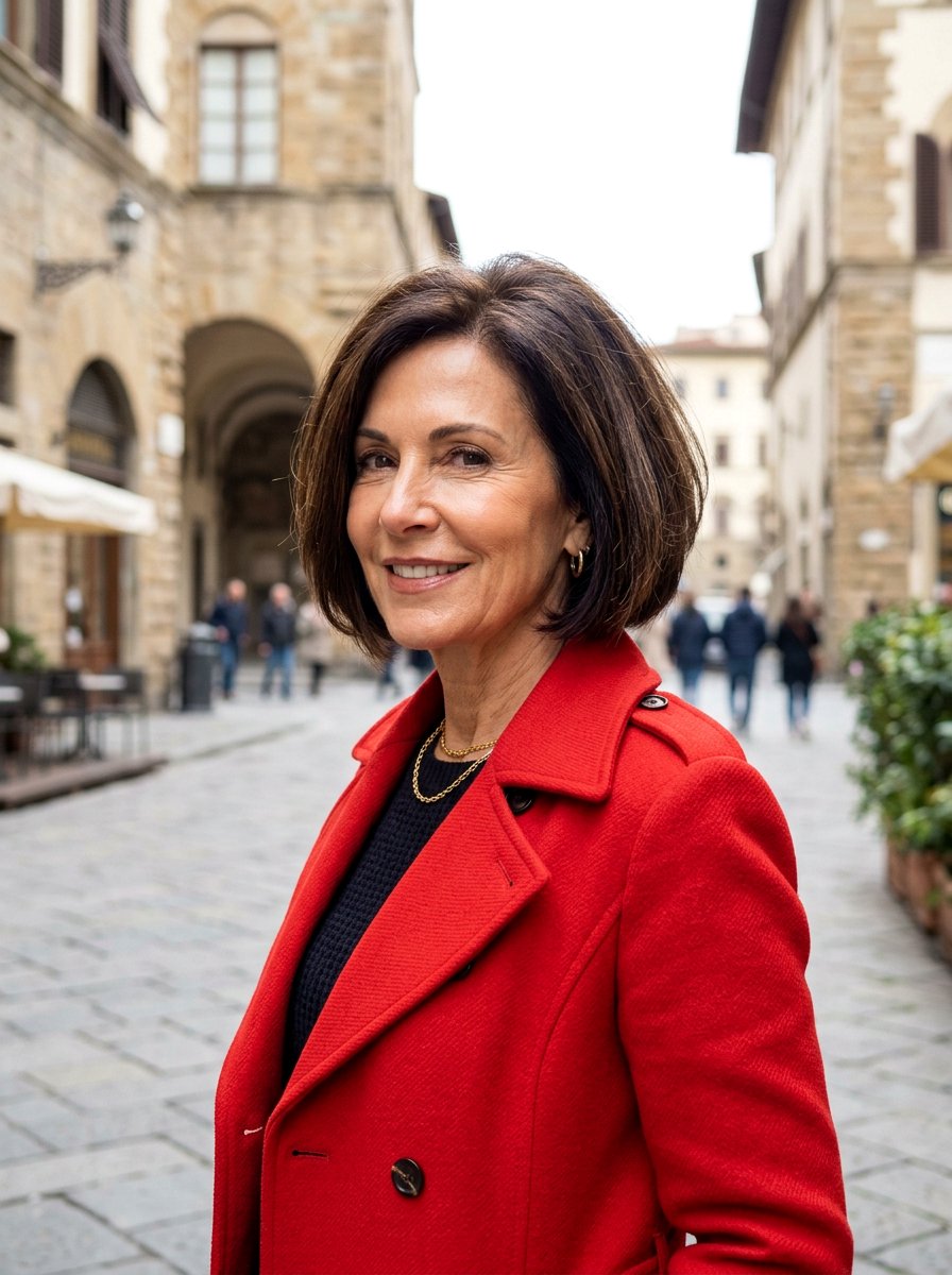 Chin Length Italian Bob - 20 italian bob for mature women - 20 italian bob for mature women