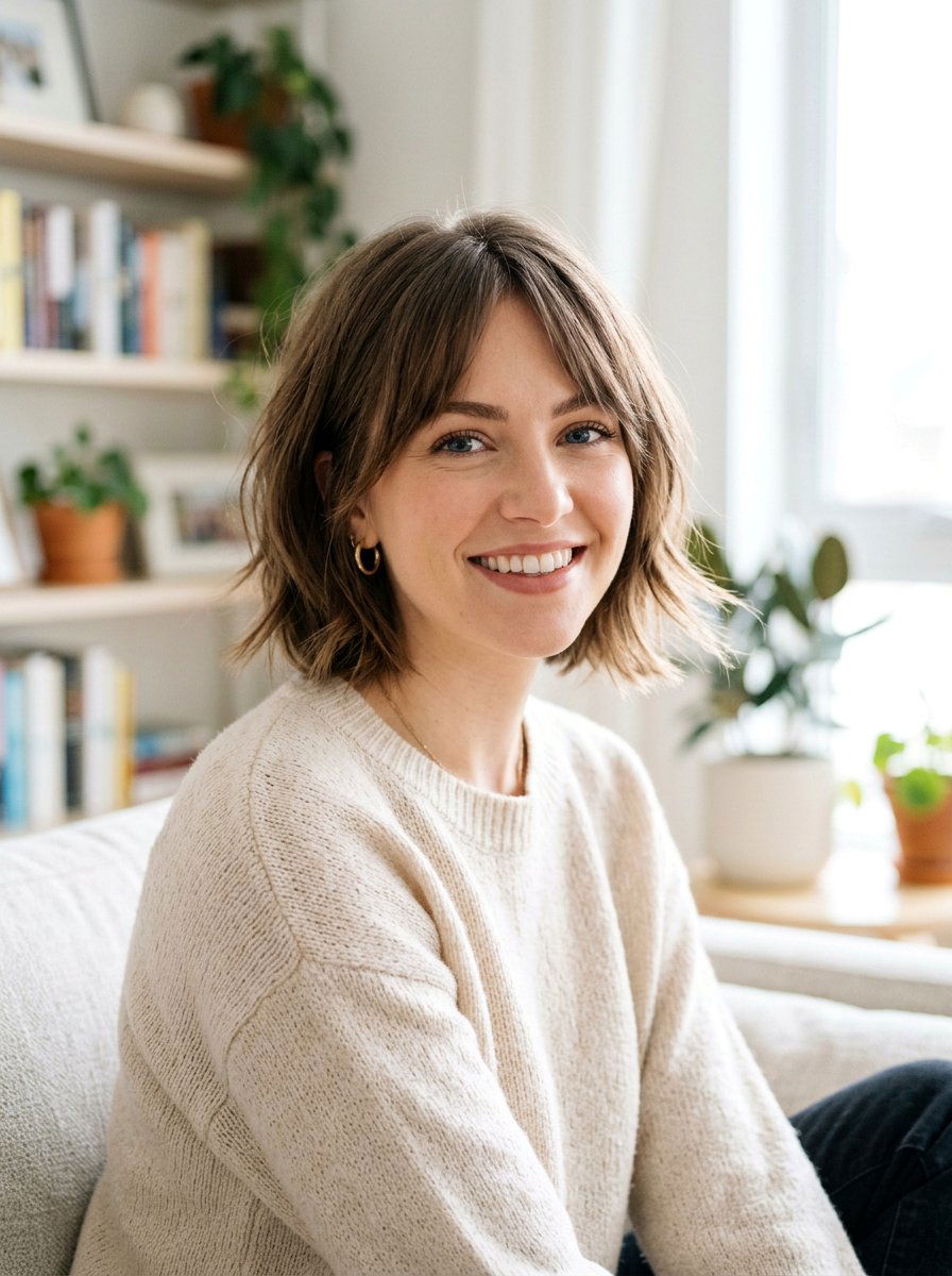 Chin Length Layered Bob For Heart Shaped Face - 20 short haircut for heart shaped face women - 20 short haircut for heart shaped face women