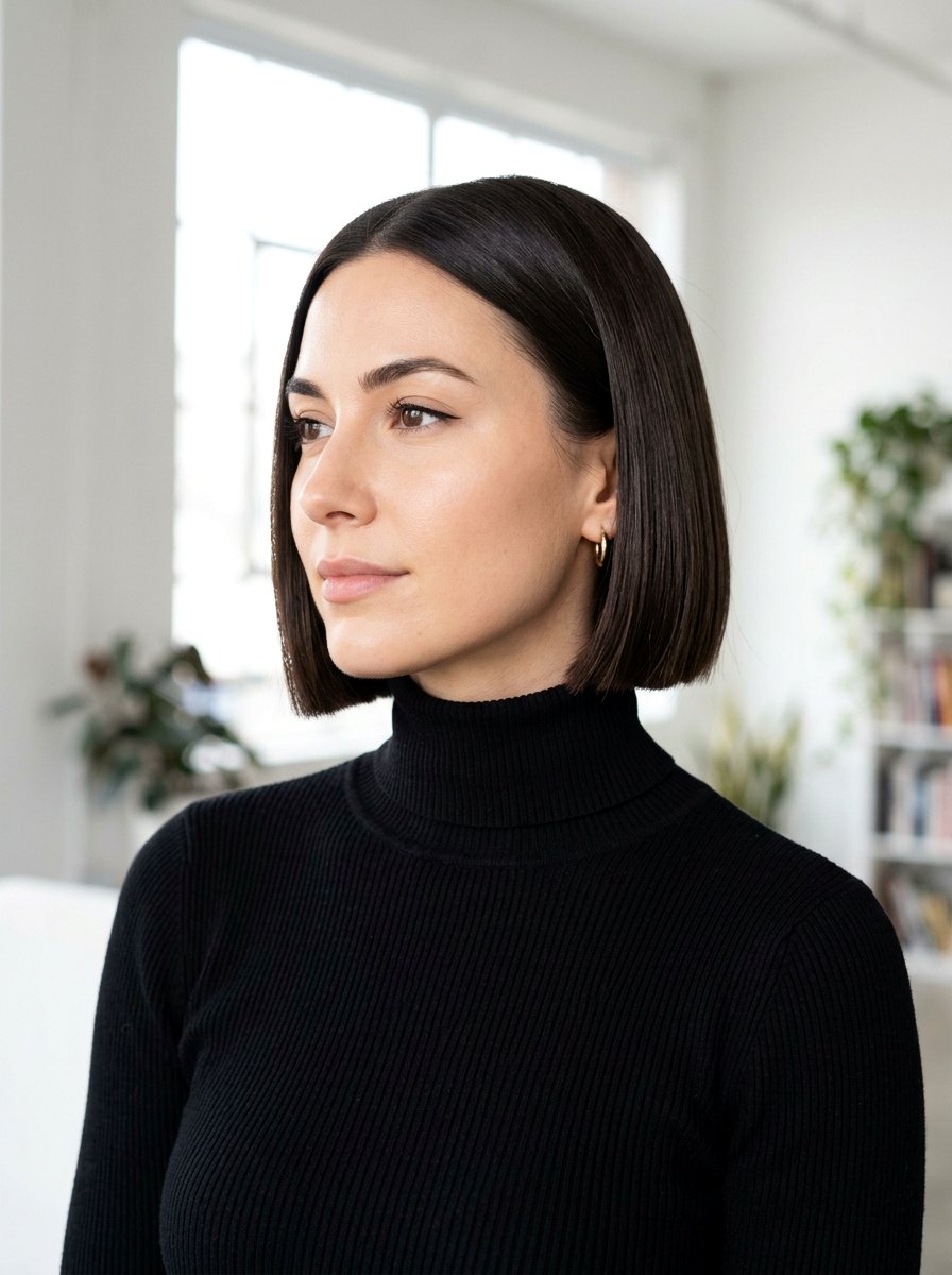 Chin Length One Length Haircut - 20 one length haircut for fine hair - 20 one length haircut for fine hair