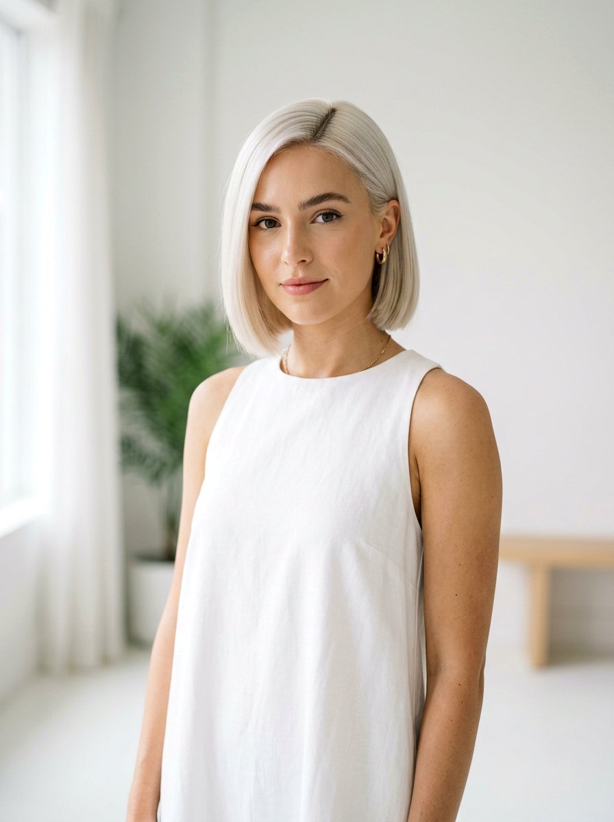 Chin Length Side Part Bob - 20 red carpet bob with side part - 20 red carpet bob with side part