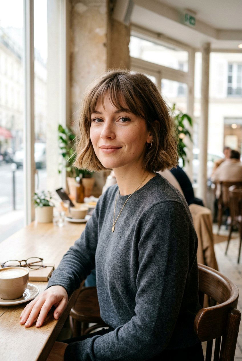 Chin Length Textured French Bob - 20 textured chin length bob - 20 textured chin length bob