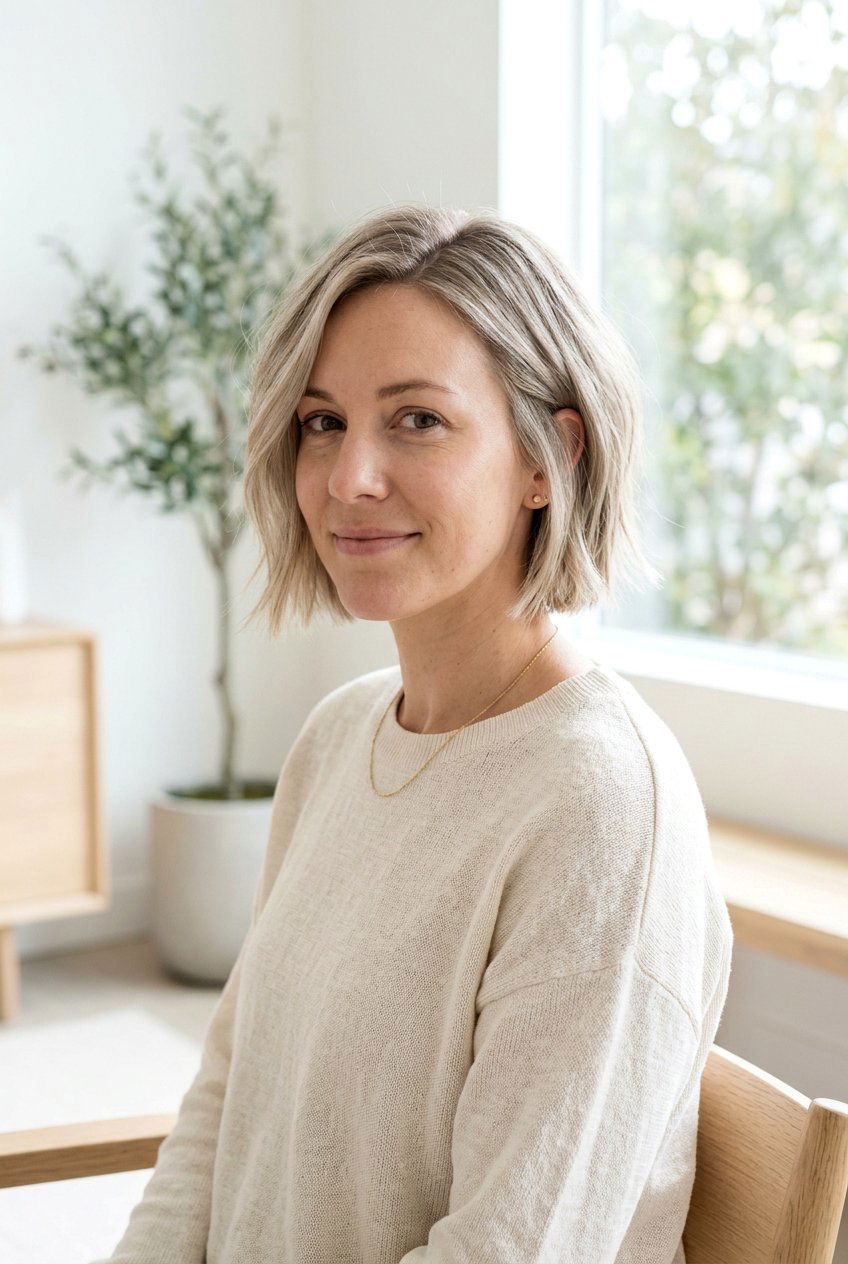 Chin Length Textured Ghost Bob - 20 textured chin length bob - 20 textured chin length bob