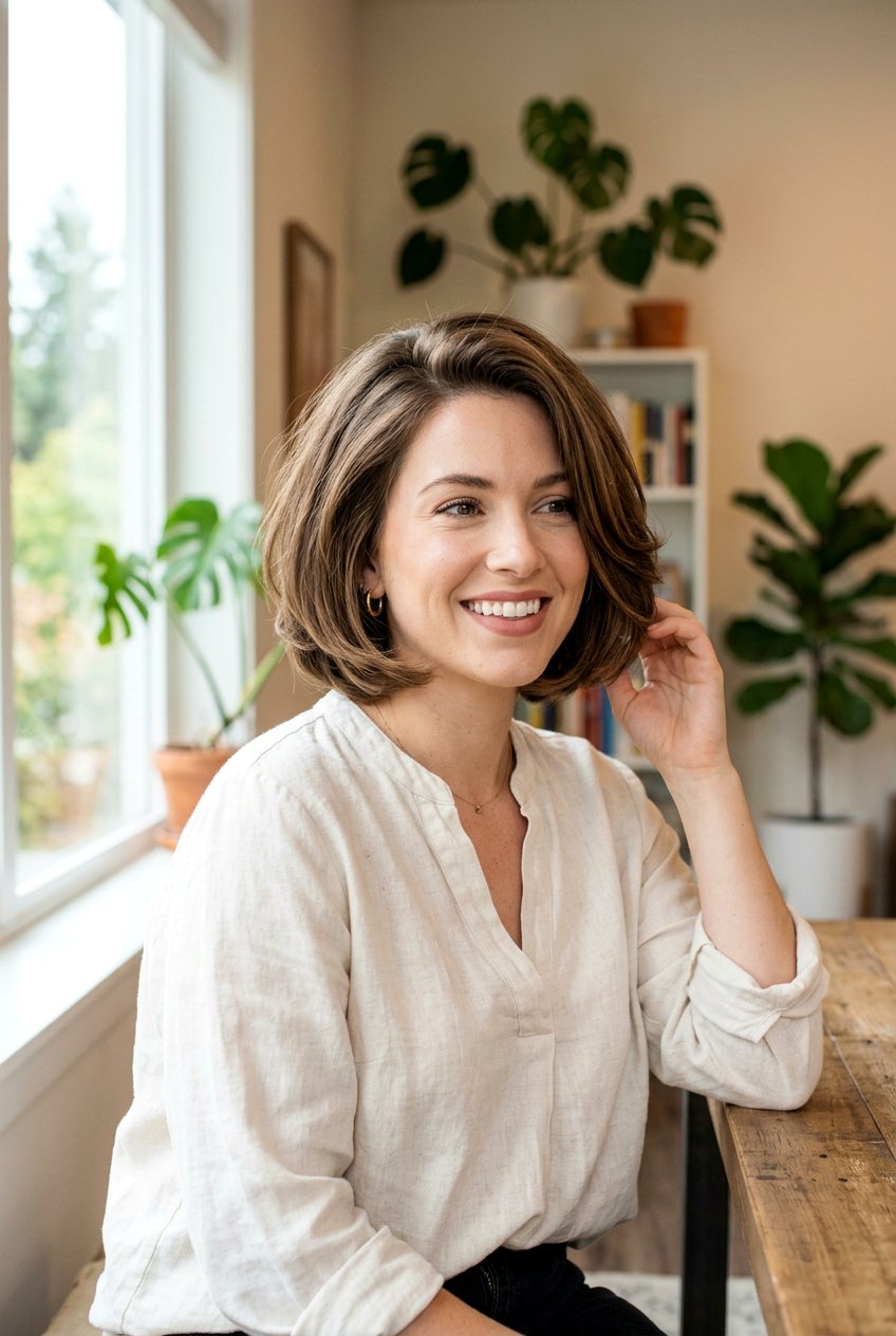 Chin Length Voluminous Bob Haircut - 20 voluminous bob hairstyle - 20 voluminous bob hairstyle