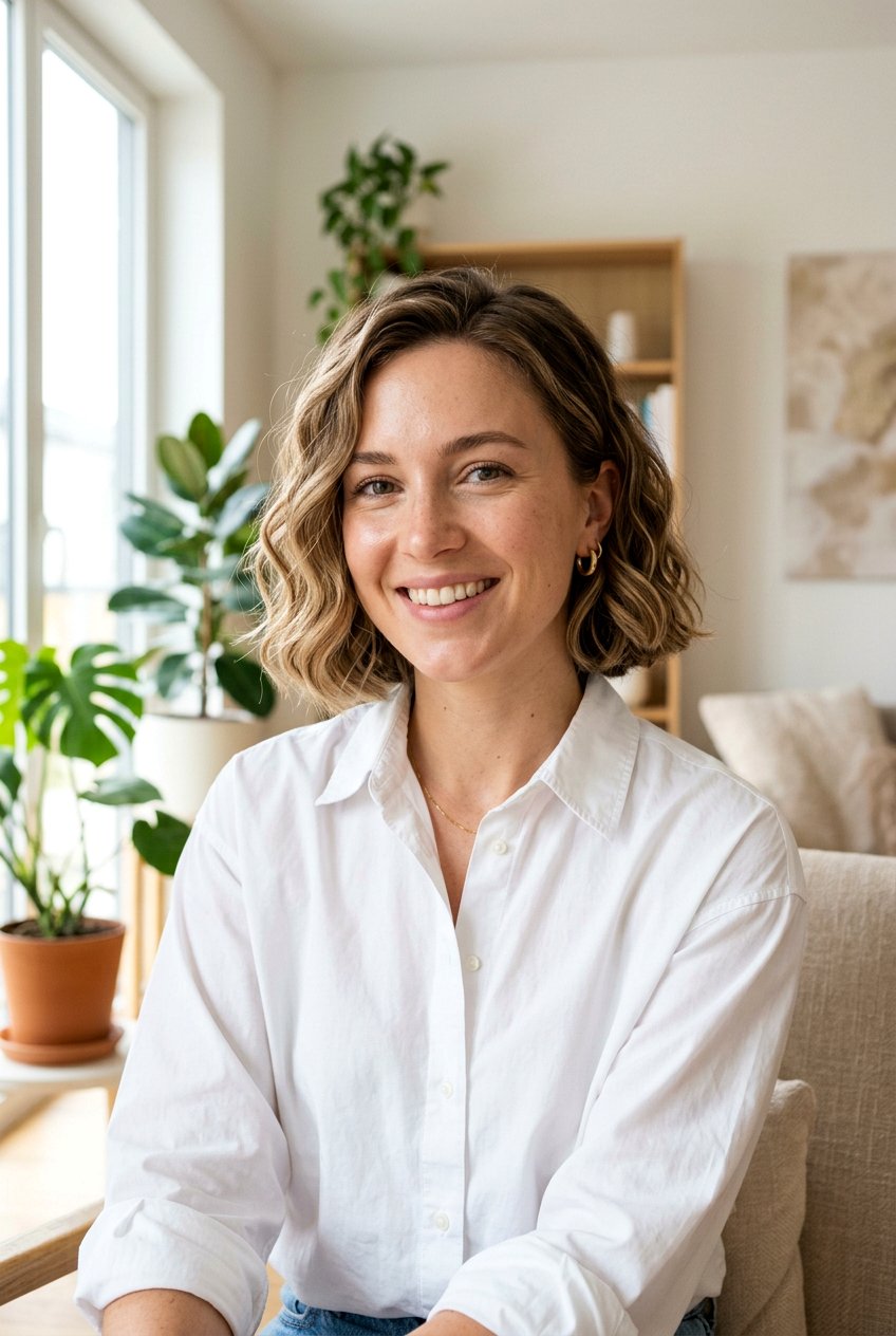 Chin Length Wavy Bob For Air Drying - 20 air dry wavy haircut for women - 20 air dry wavy haircut for women