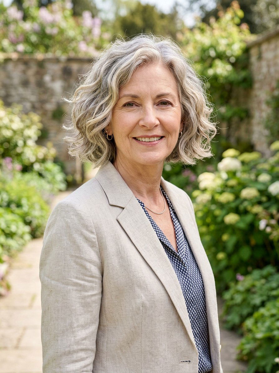 Chin Length Wavy Bob Haircut - 20 wavy bob haircut for mature women - 20 wavy bob haircut for mature women