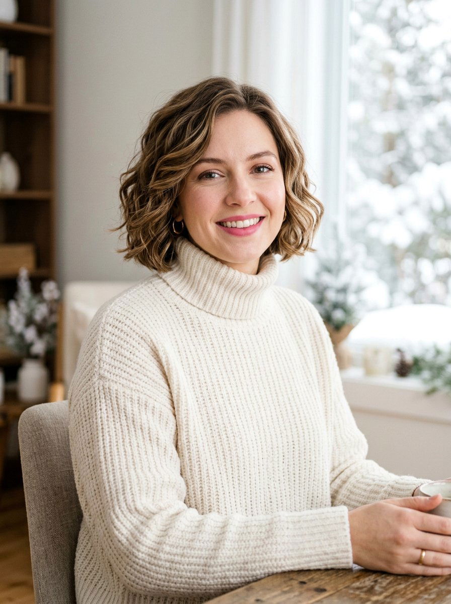 Chin Length Wavy Layered Cut - 20 wavy layered haircut for thick hair women - 20 wavy layered haircut for thick hair women