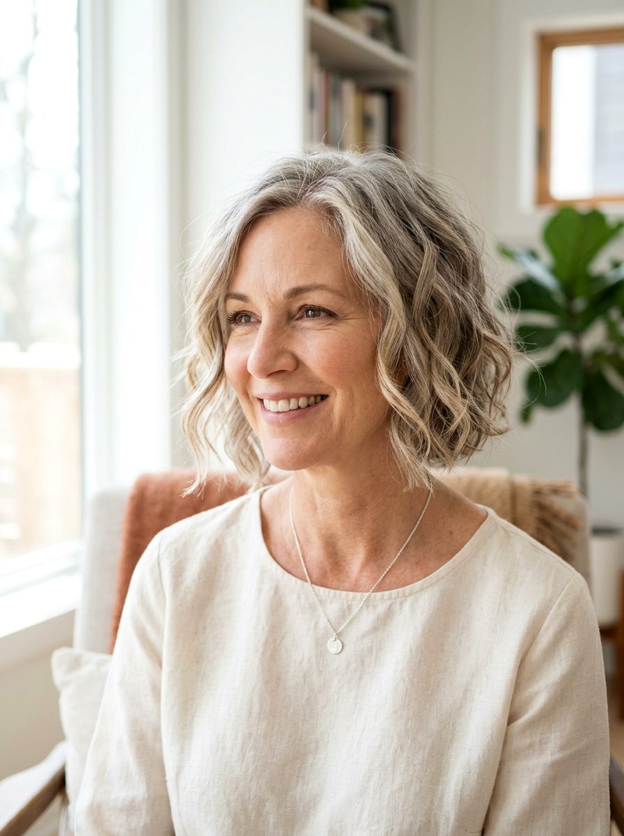 Chin Length Wavy Shag Bob Over 50 - 20 wavy shag for women over 50 - 20 wavy shag for women over 50