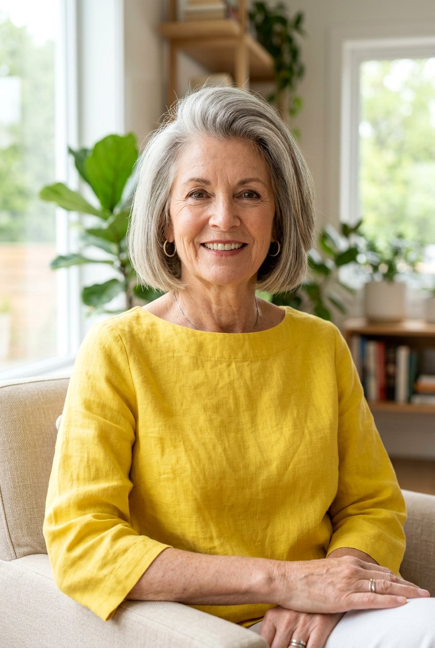 20 Elegant Chin Length Bob Hairstyles Perfect for Older Women