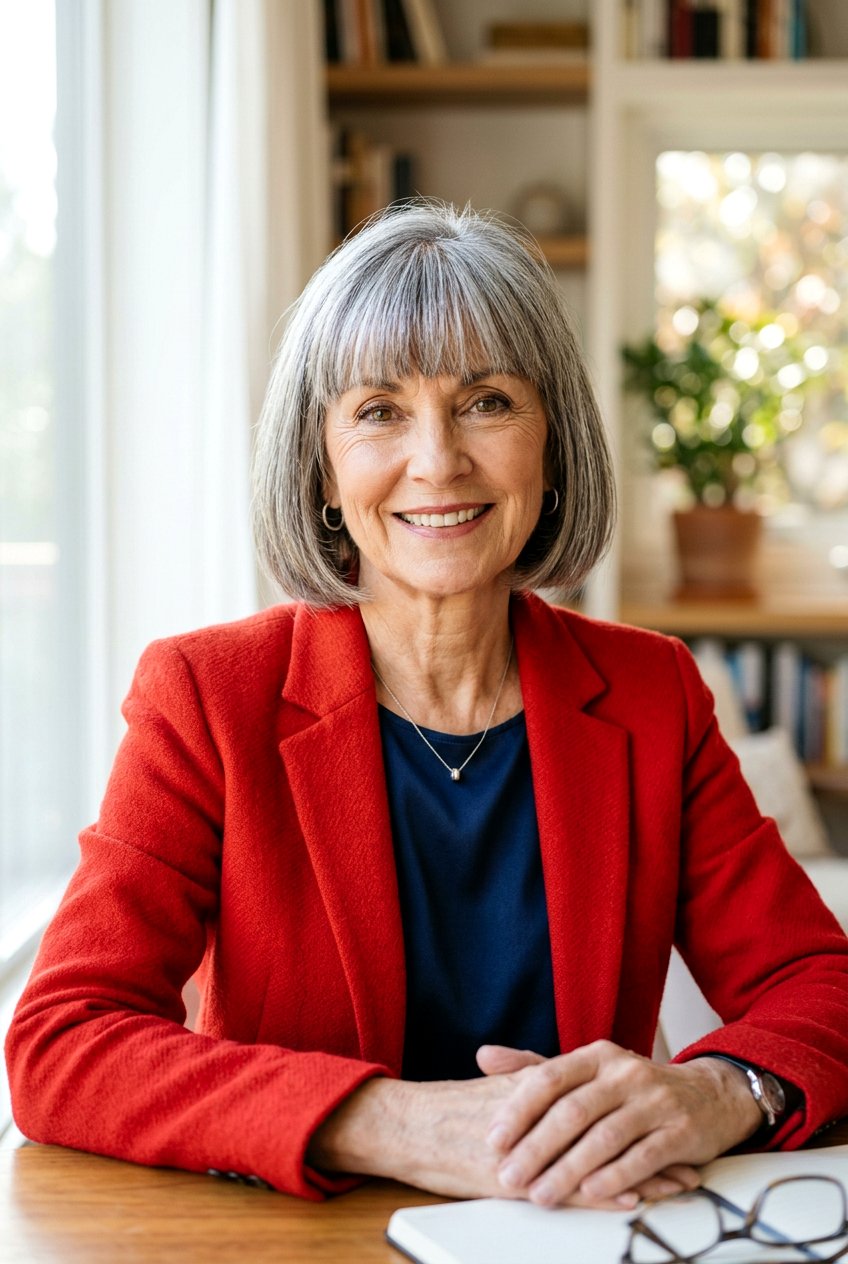 Chin length bob with bangs - 20 elegant chin length bob for older women - 20 elegant chin length bob for older women