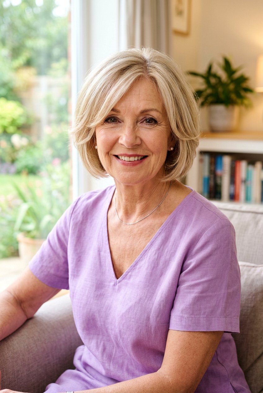 Chin length bob with face framing layers - 20 elegant chin length bob for older women - 20 elegant chin length bob for older women