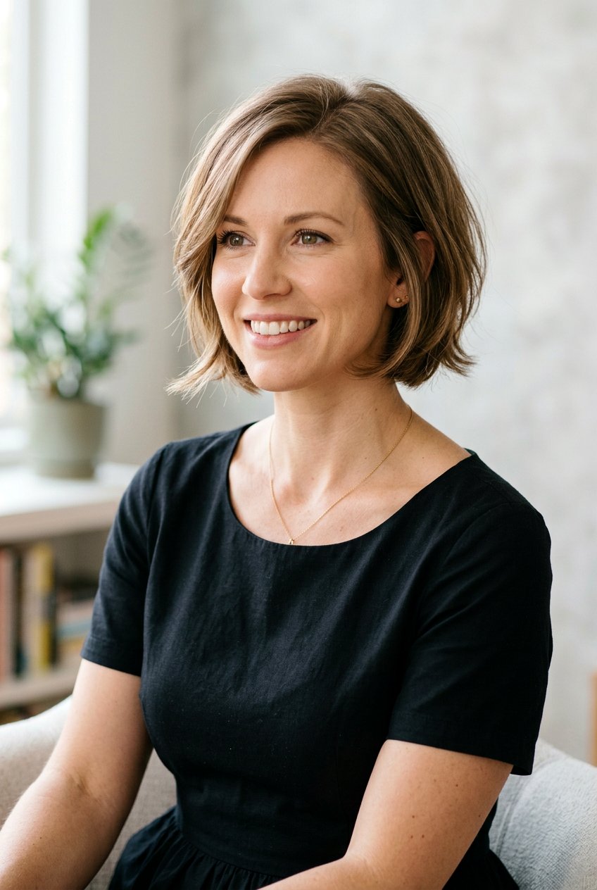 Chin length feathered bob fine hair - 20 feathered layers for fine hair women - 20 feathered layers for fine hair women