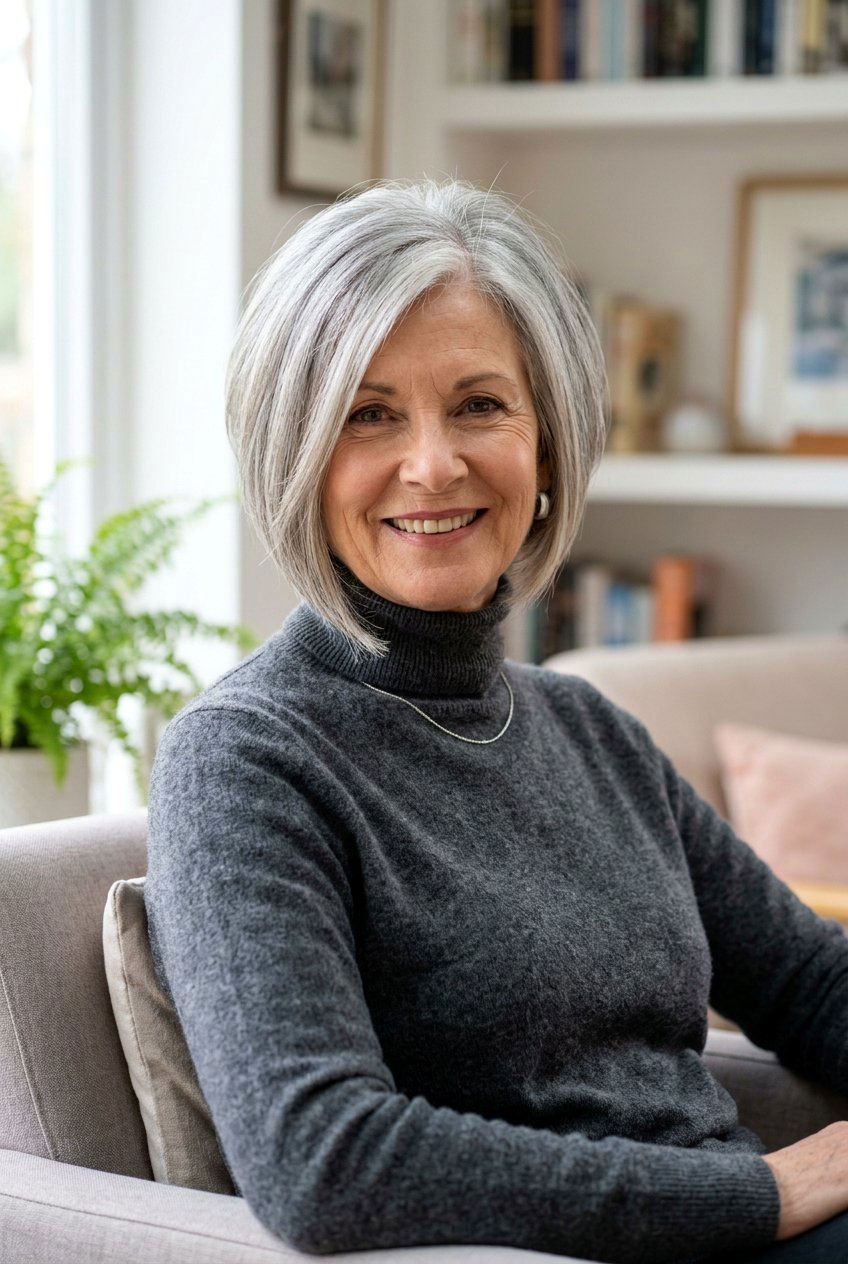 Chin length graduated bob - 20 elegant chin length bob for older women - 20 elegant chin length bob for older women