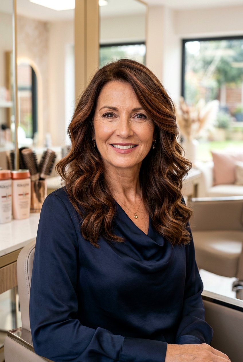 Chocolate Auburn Balayage For Grey Coverage - 20 auburn balayage for women over 50 - 20 auburn balayage for women over 50