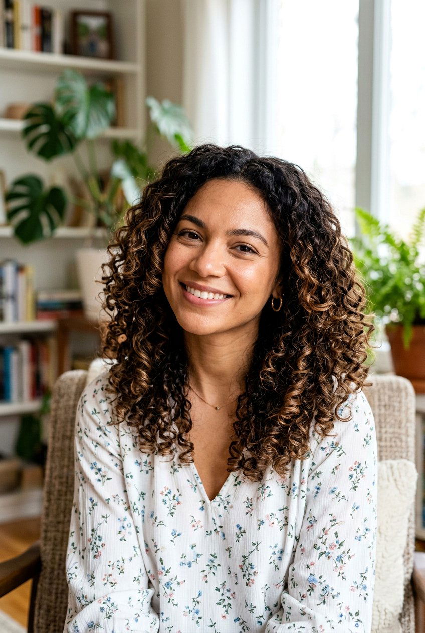 Chocolate Brown Balayage on Curly Hair - 20 chocolate brown balayage - 20 chocolate brown balayage