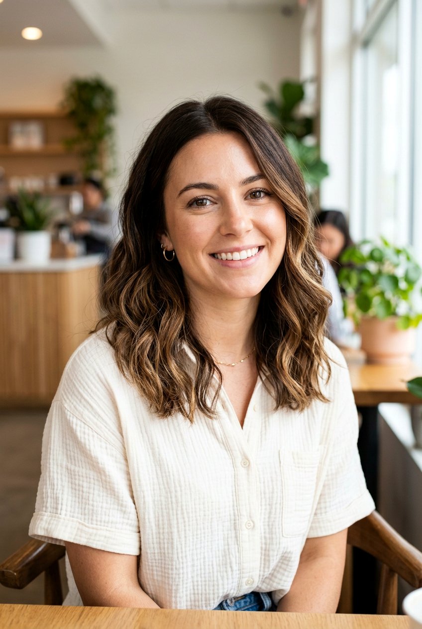 Chocolate Brown Balayage on Medium Hair - 20 chocolate brown balayage - 20 chocolate brown balayage