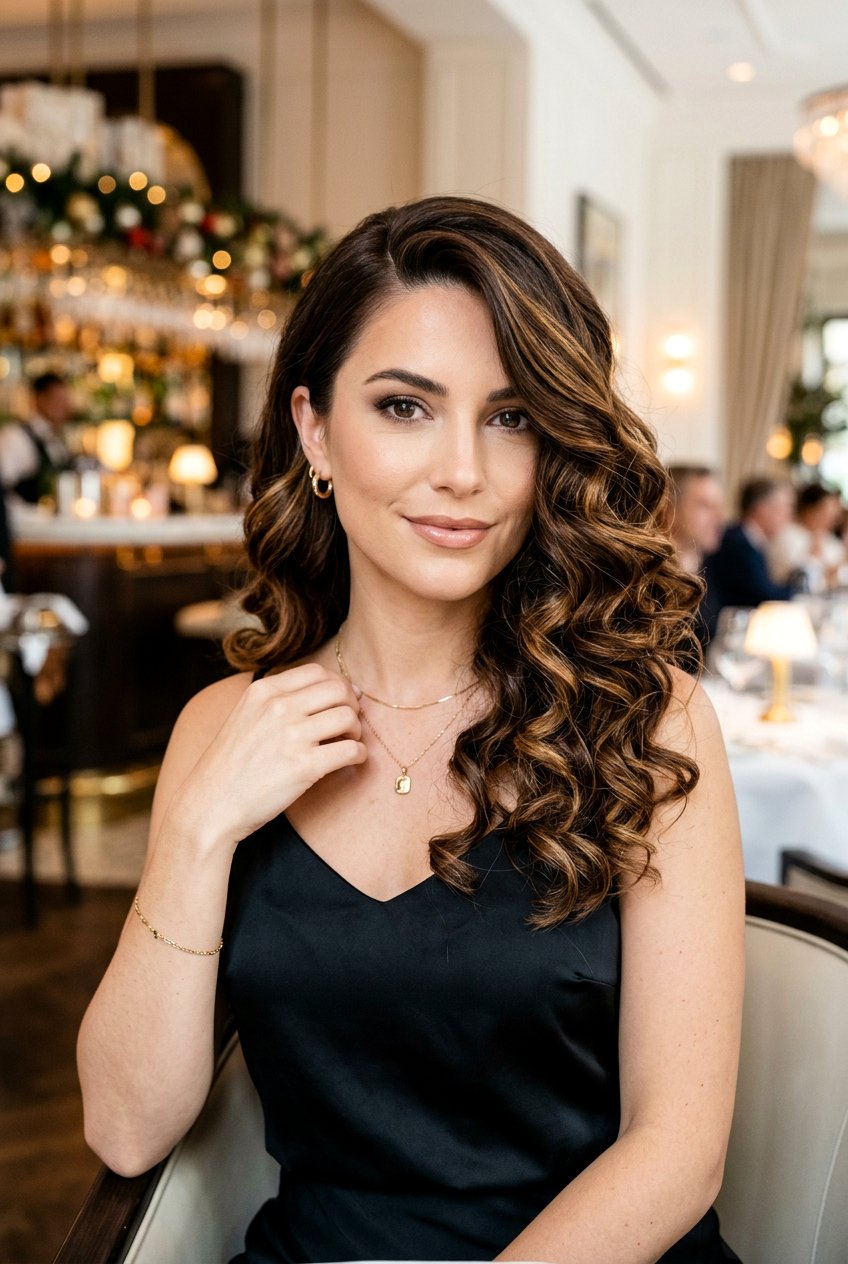 Chocolate Brown Hair With Dark Honey Ribbons - 20 honey ribbons on brunette hair - 20 honey ribbons on brunette hair