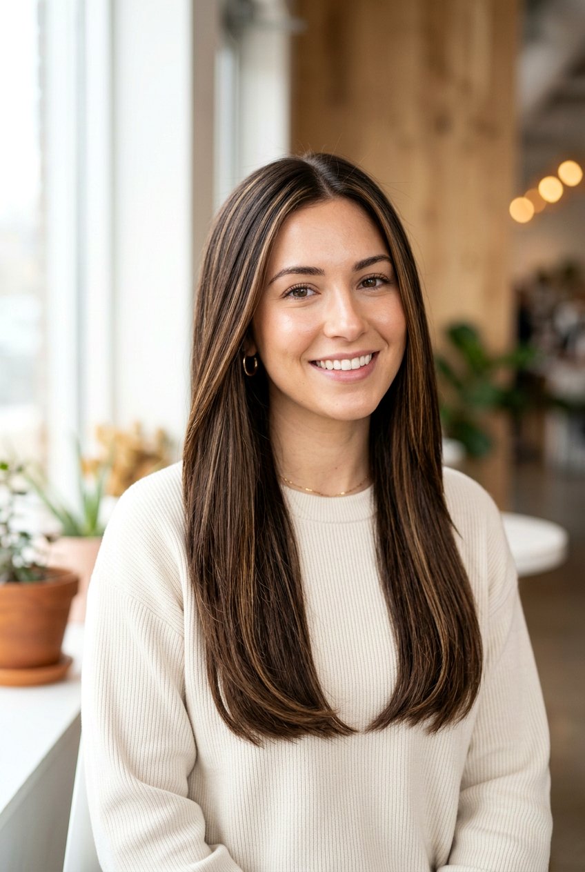 Chocolate Brown Hair With Light Brown Highlights - 20 natural brunette highlights - 20 natural brunette highlights