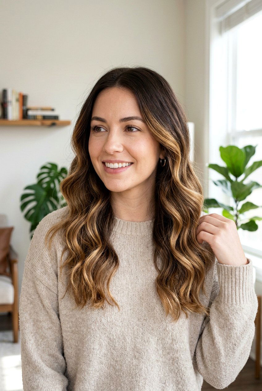 Chocolate Brown Hair with Honey Balayage - 20 brunette hair with honey balayage - 20 brunette hair with honey balayage