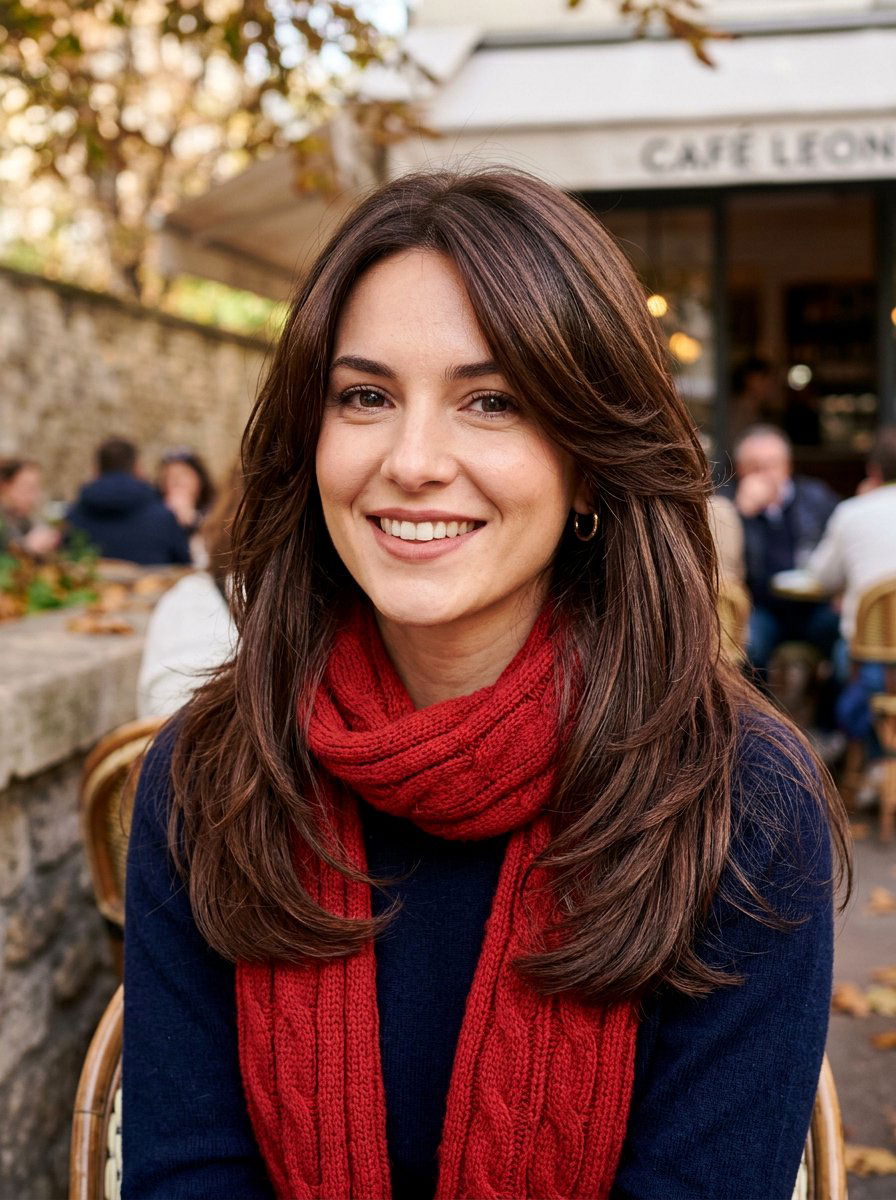 Chocolate Brown Layered Hair - 20 older women classy hair color ideas - 20 older women classy hair color ideas