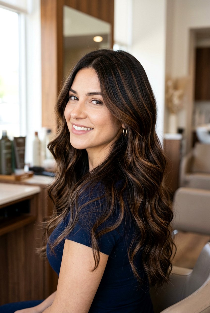 Chocolate Brown Ribbon Highlights - 20 ribbon highlights hair - 20 ribbon highlights hair