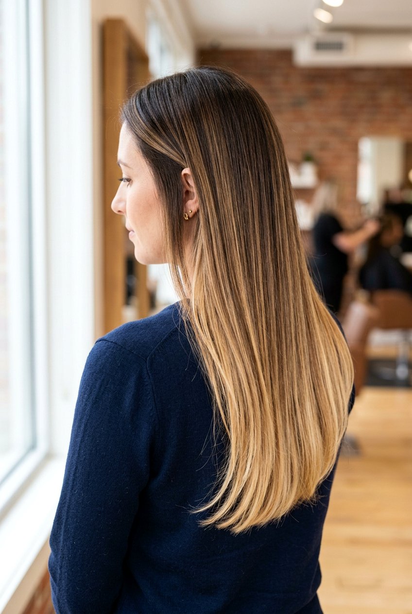 Chocolate Brown to Caramel Balayage on Straight Hair - 20 balayage for straight hair - 20 balayage for straight hair