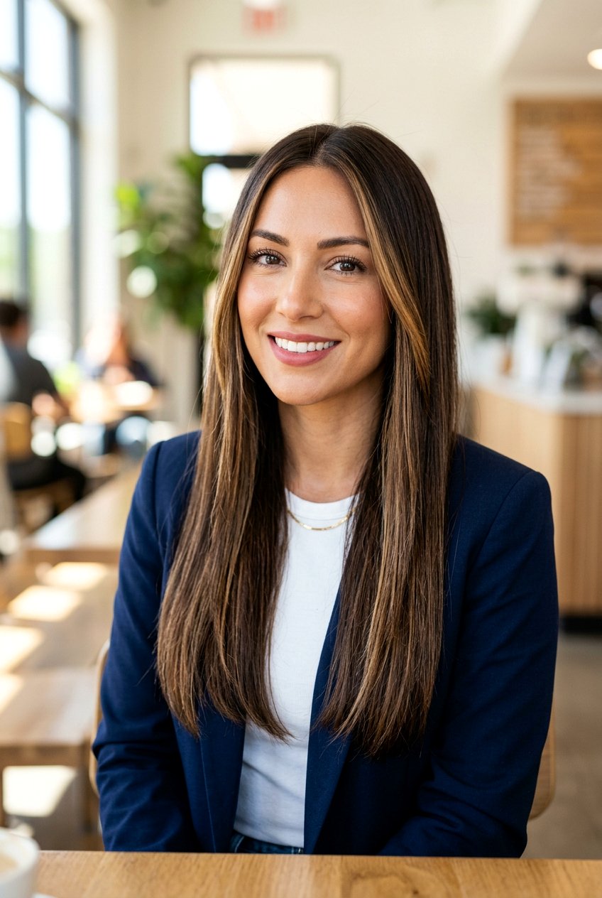 Chocolate Brunette With Face Framing Highlights for Long Straight Hair - 20 hair color ideas for long straight hair - 20 hair color ideas for long straight hair