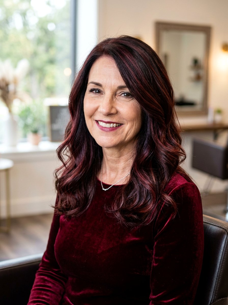 Chocolate Cherry Balayage For Dark Bases - 20 subtle balayage for mature women - 20 subtle balayage for mature women