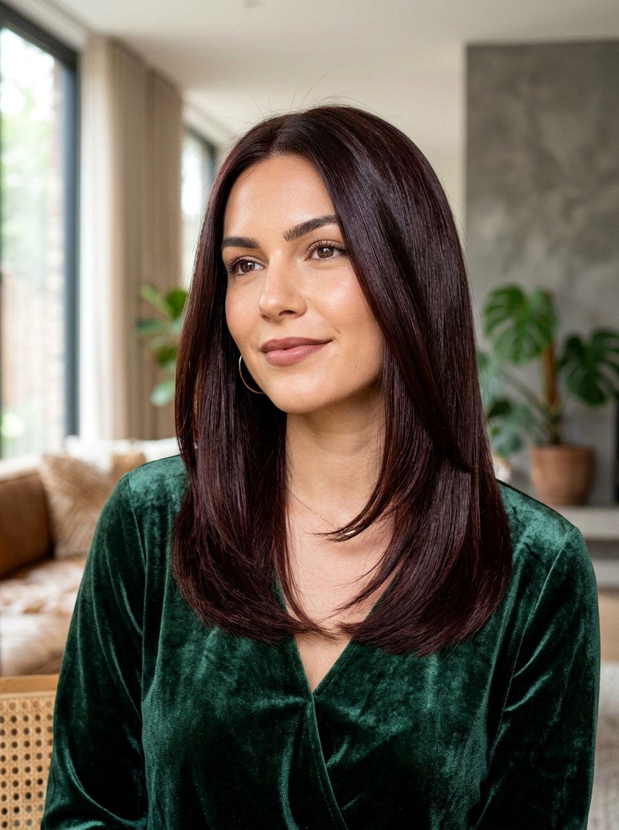 Chocolate Cherry Brown Hair - 20 trending hair color ideas for brunettes - 20 trending hair color ideas for brunettes