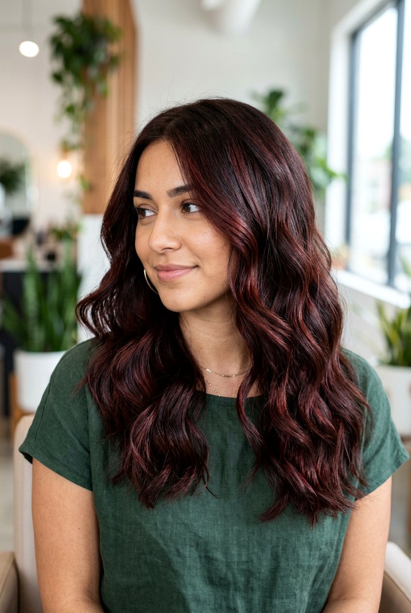 Chocolate Cherry Hair - 20 spring hair color ideas - 20 spring hair color ideas