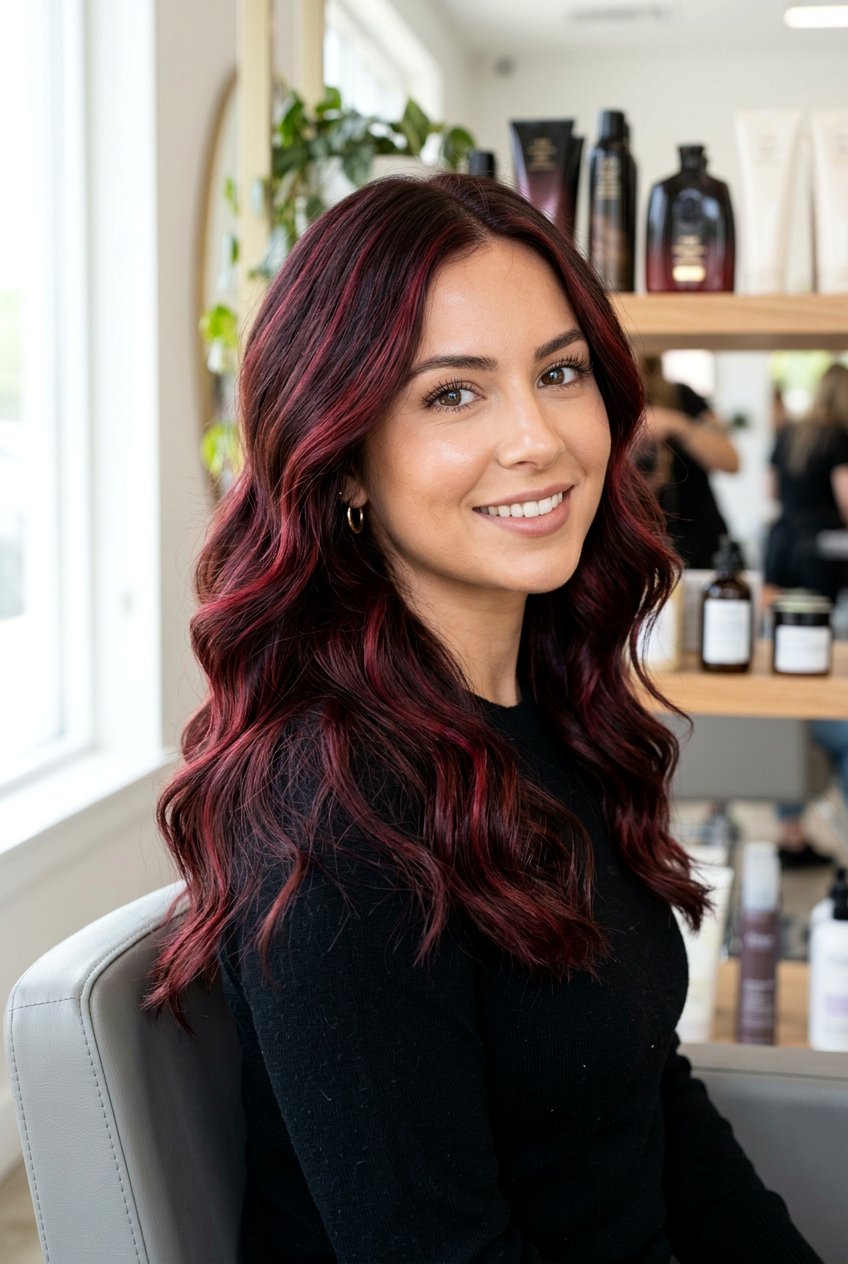 Chocolate Cherry Hair Color - 20 fall hair color ideas - 20 fall hair color ideas