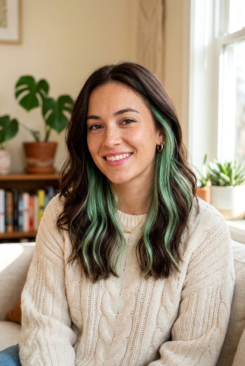 Chocolate Mint Peekaboo Highlights - 20 mint peekaboo highlights - 20 mint peekaboo highlights