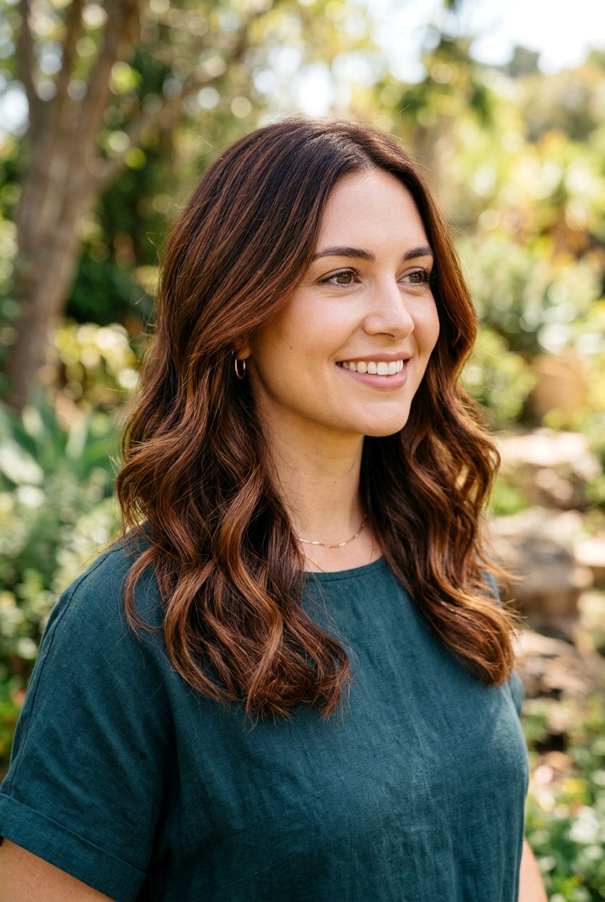 Chocolate brown hair with auburn highlights - 20 brown hair with red highlights - 20 brown hair with red highlights