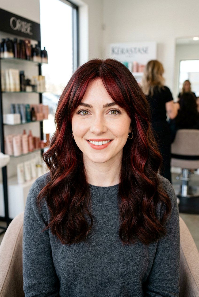 Chocolate cherry face framing - 20 chocolate cherry hair color - 20 chocolate cherry hair color