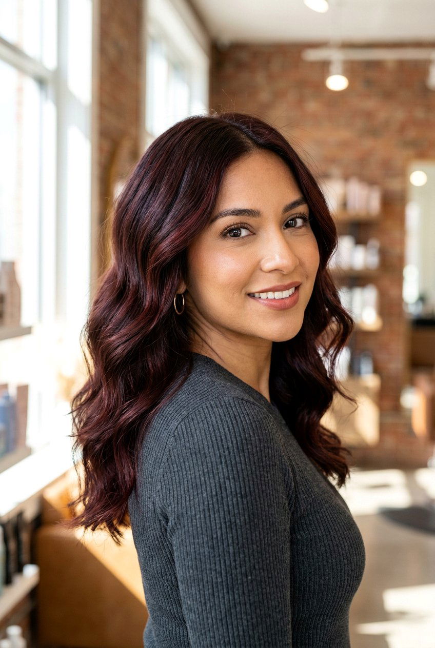 Chocolate cherry hair color - 20 winter hair color ideas - 20 winter hair color ideas