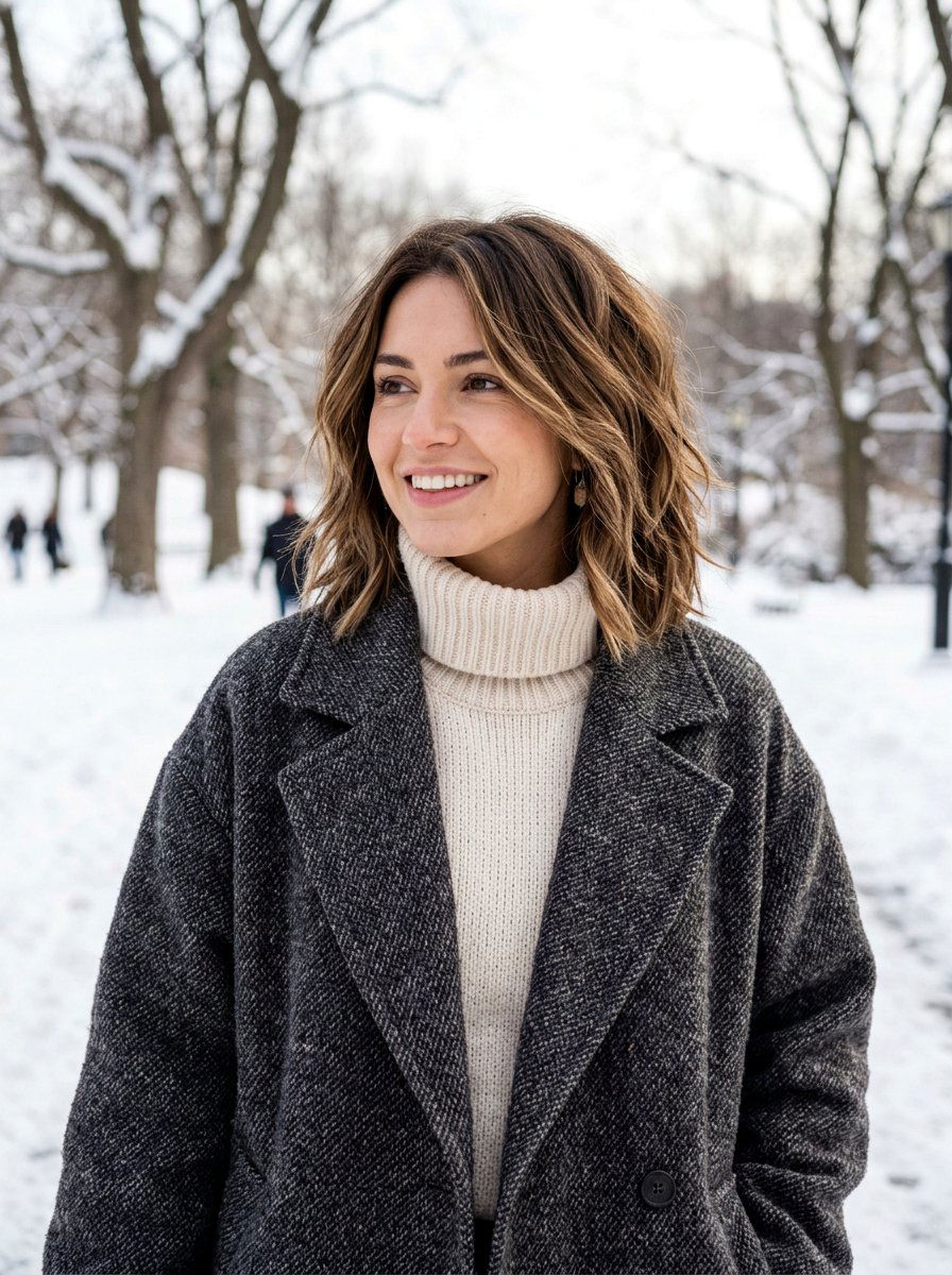 Chopped Layered Lob - 20 haircut to fix awkward grow out stage - 20 haircut to fix awkward grow out stage